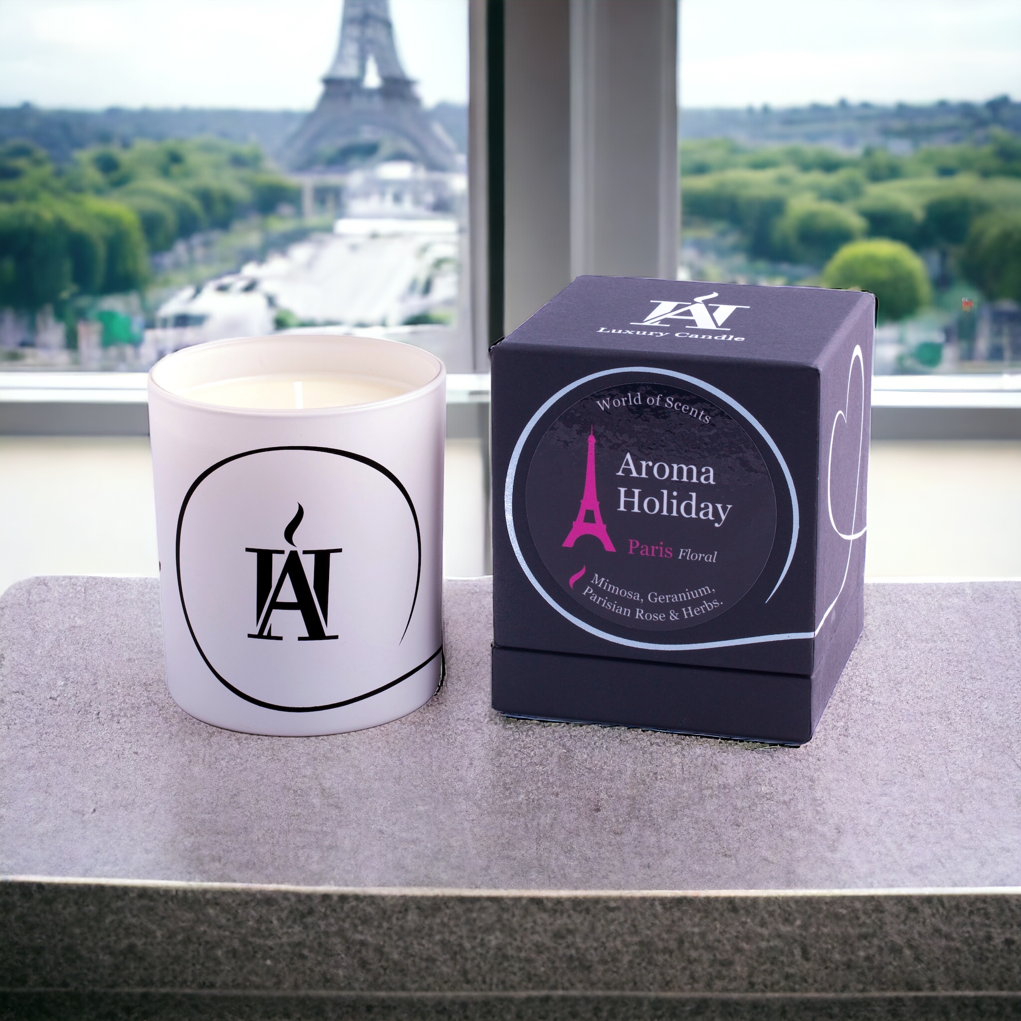 France Paris Single Wick Soy Wax Candle