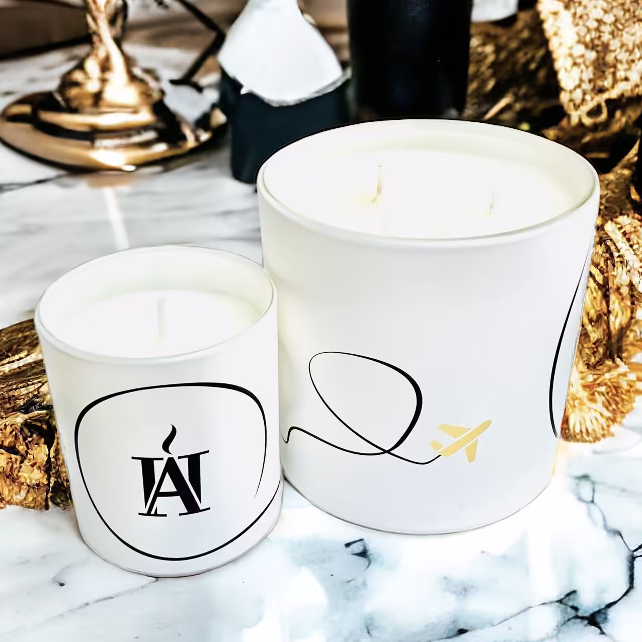 AromaHoliday luxury scented glass Candles
