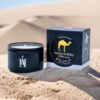 Dubai Scented Candle Tin Gift, Luxury Dubai scented candle inspired by oud, golden sunsets and five-star Arabian luxury