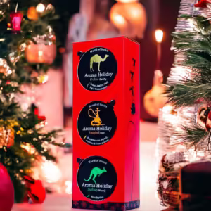 Christmas Holiday Triple Candle Gift sets by aroma holiday free uk delivery