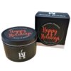 Happy Holidays Candle Christmas Tin