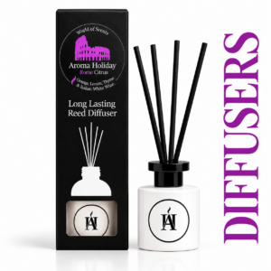 Elegant international reed diffuser by AromaHoliday, travel‑inspired luxury fragrance for stylish interiors and long‑lasting room scent.