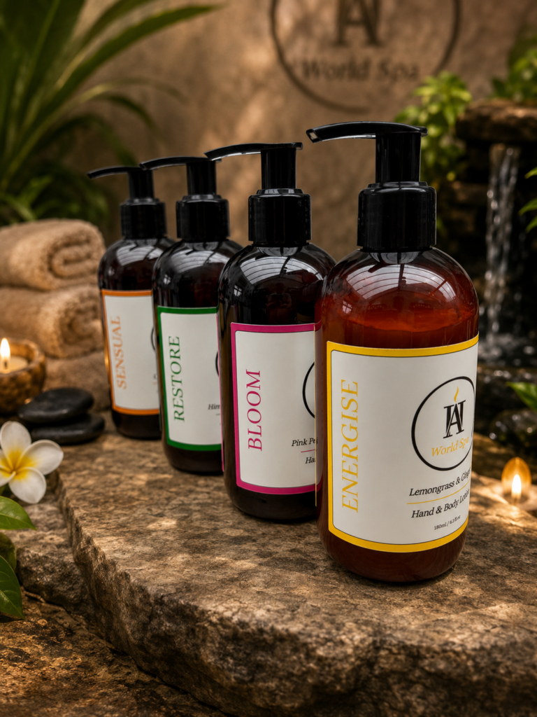 Hand and body lotions by AromaHoliday U.K. travel inspired premium scents.