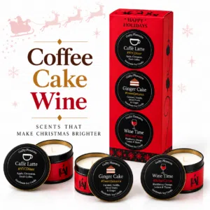 Happy Holidays candle gift set