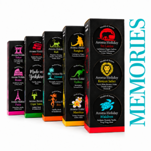 Create your own AromaHoliday three destination travel candle gift box
